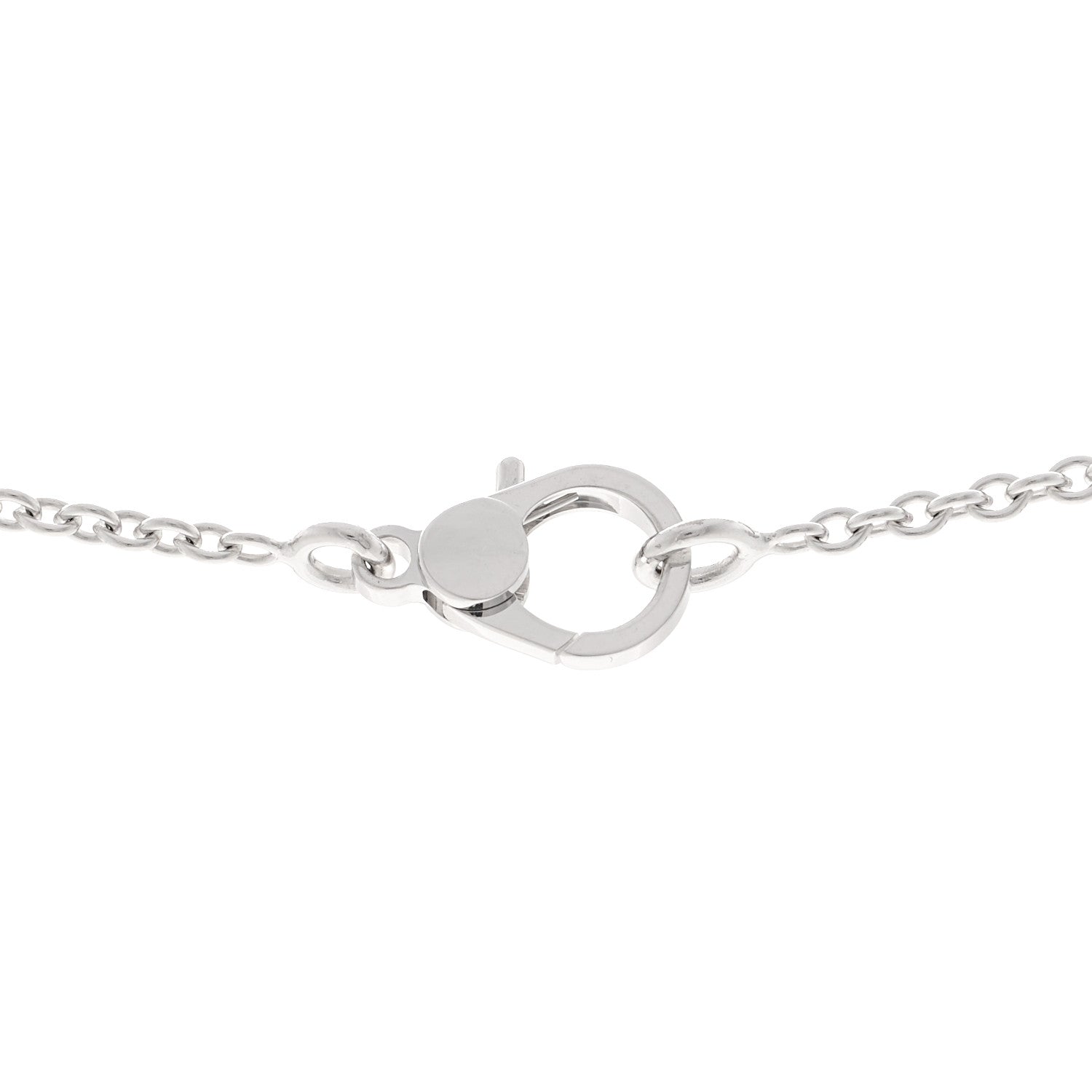 Hermes 18K White Gold Diamond Finesse Pendant Necklace 5 of 6