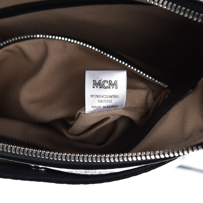 MCM Visetos Large Crossbody Black White 7 of 15