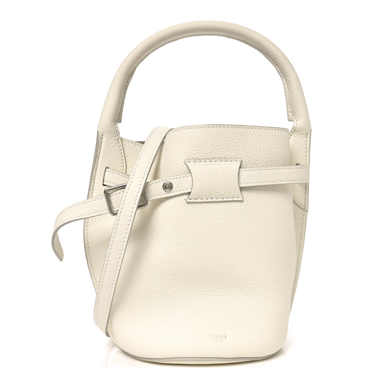 Celine Supple Grained Calfskin Nano Big Bag Bucket White 1 of 9