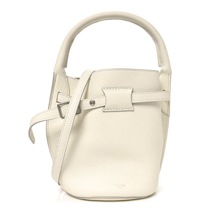 Celine Supple Grained Calfskin Nano Big Bag Bucket White 1 of 9