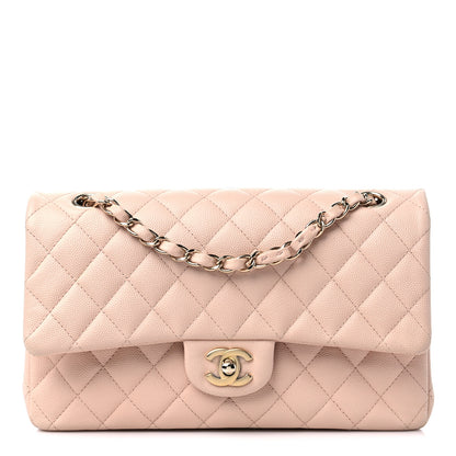 Chanel Caviar Quilted Medium Double Flap Light Beige 1 of 10