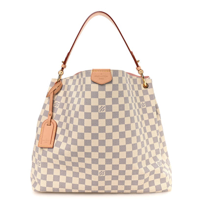 Louis Vuitton Damier Azur Graceful MM Rose Ballerine 1 of 10