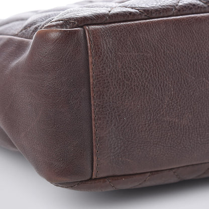 Chanel Calfskin Quilted Petit Shopping Tote PST Brown 12 of 18