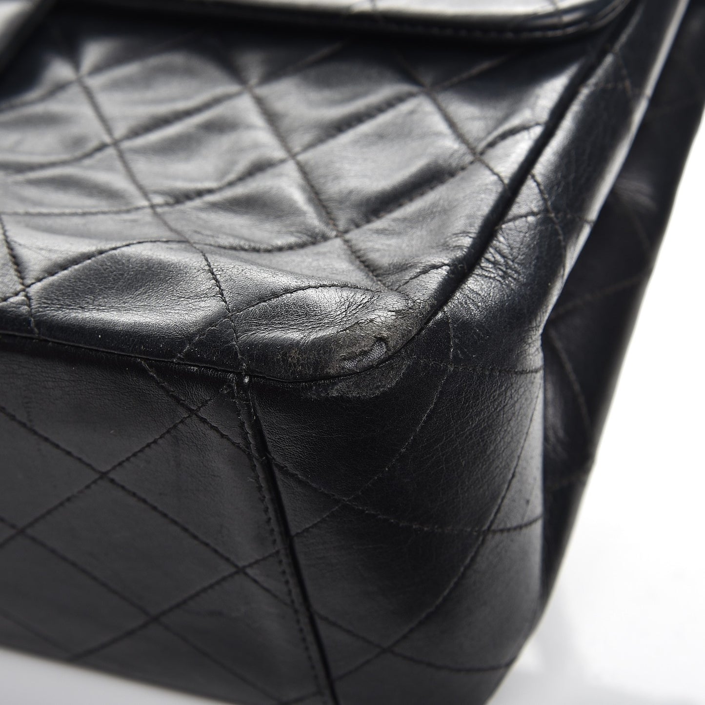 Lambskin XL Jumbo Flap Black