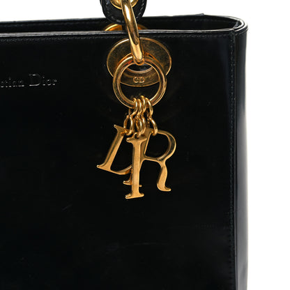 Christian Dior Glazed Calfskin Medium Lady Dior Black 13 of 15