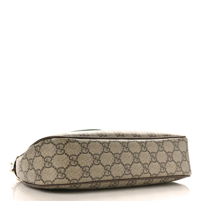 Gucci GG Supreme Monogram Textured Dollar Calfskin Web Small Ophidia GG Handbag Beige Ebony New Acero 4 of 10
