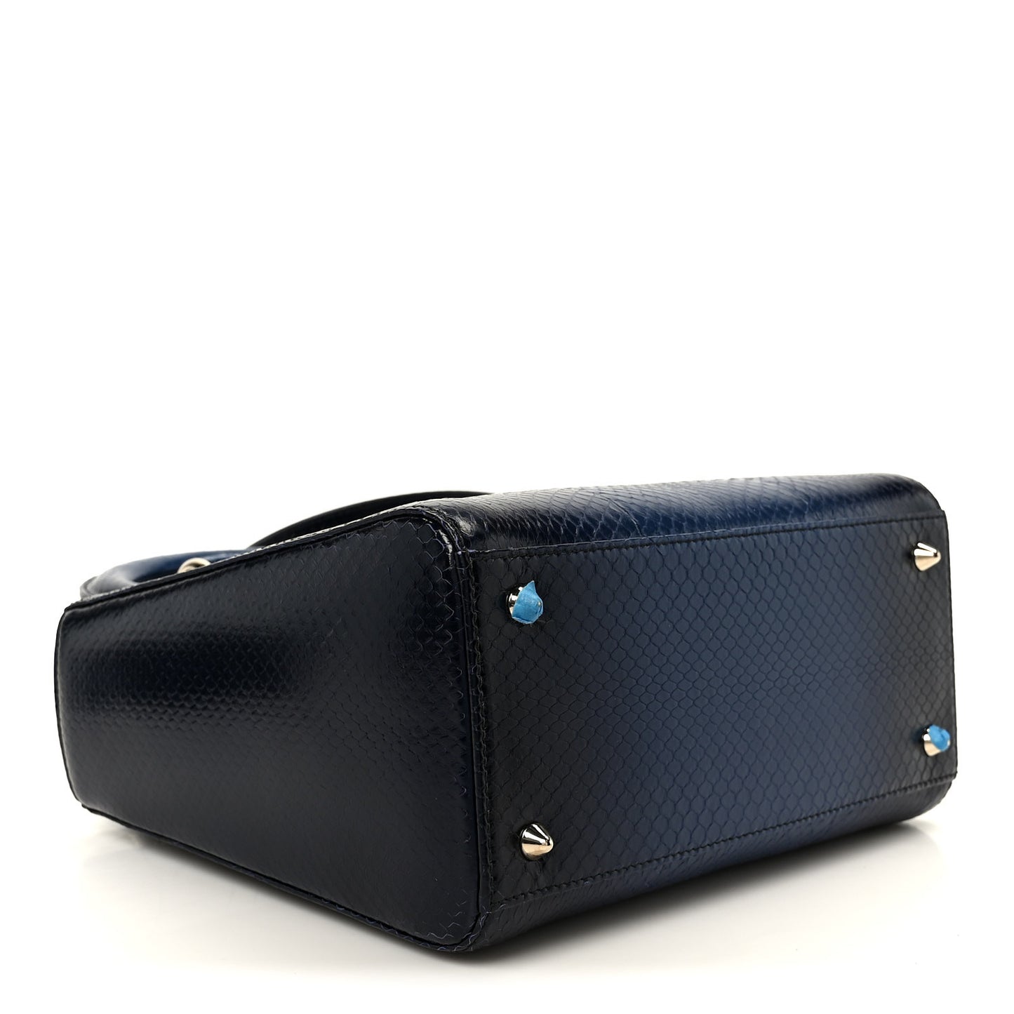 Snakeskin Medium Lady Dior Blue