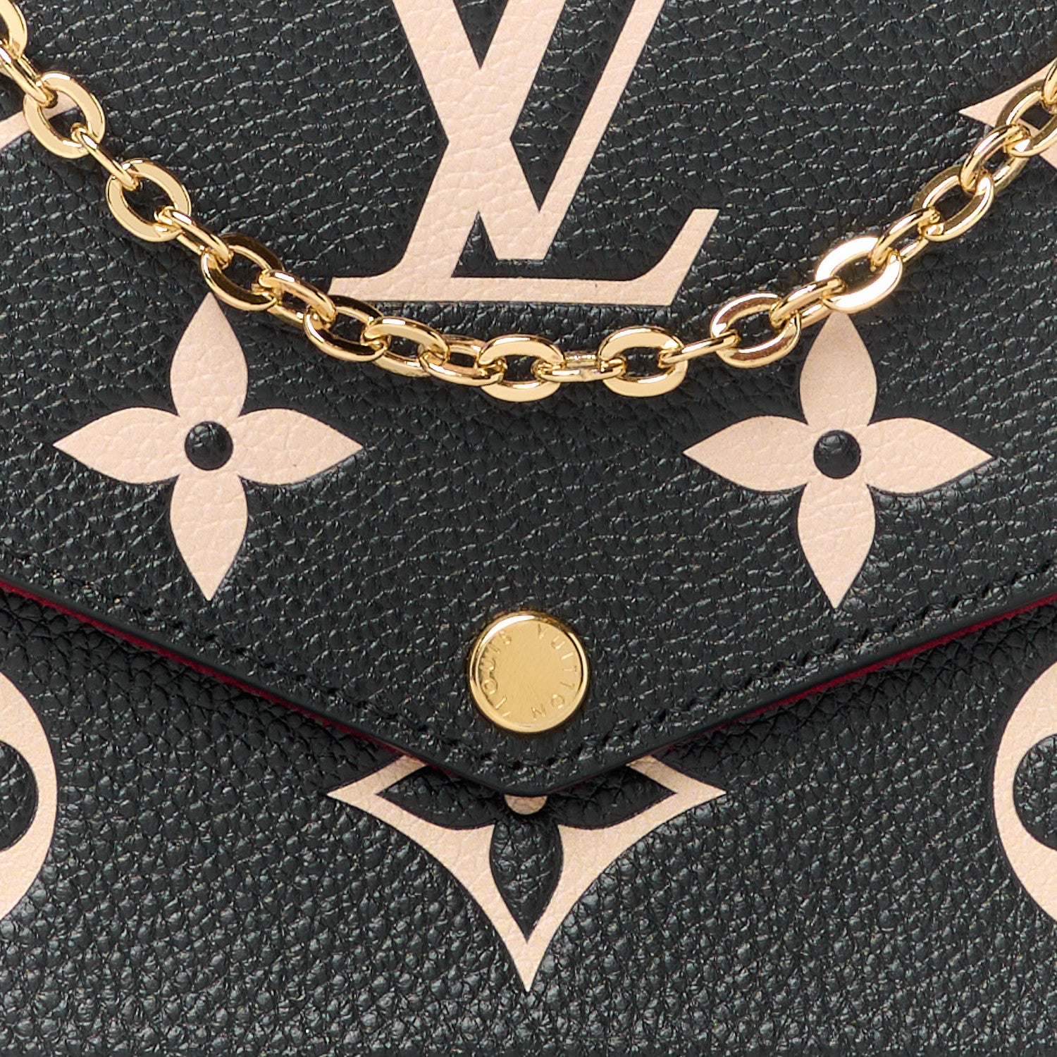 Louis Vuitton Empreinte Monogram Giant Felicie Pochette Black Beige 10 of 12