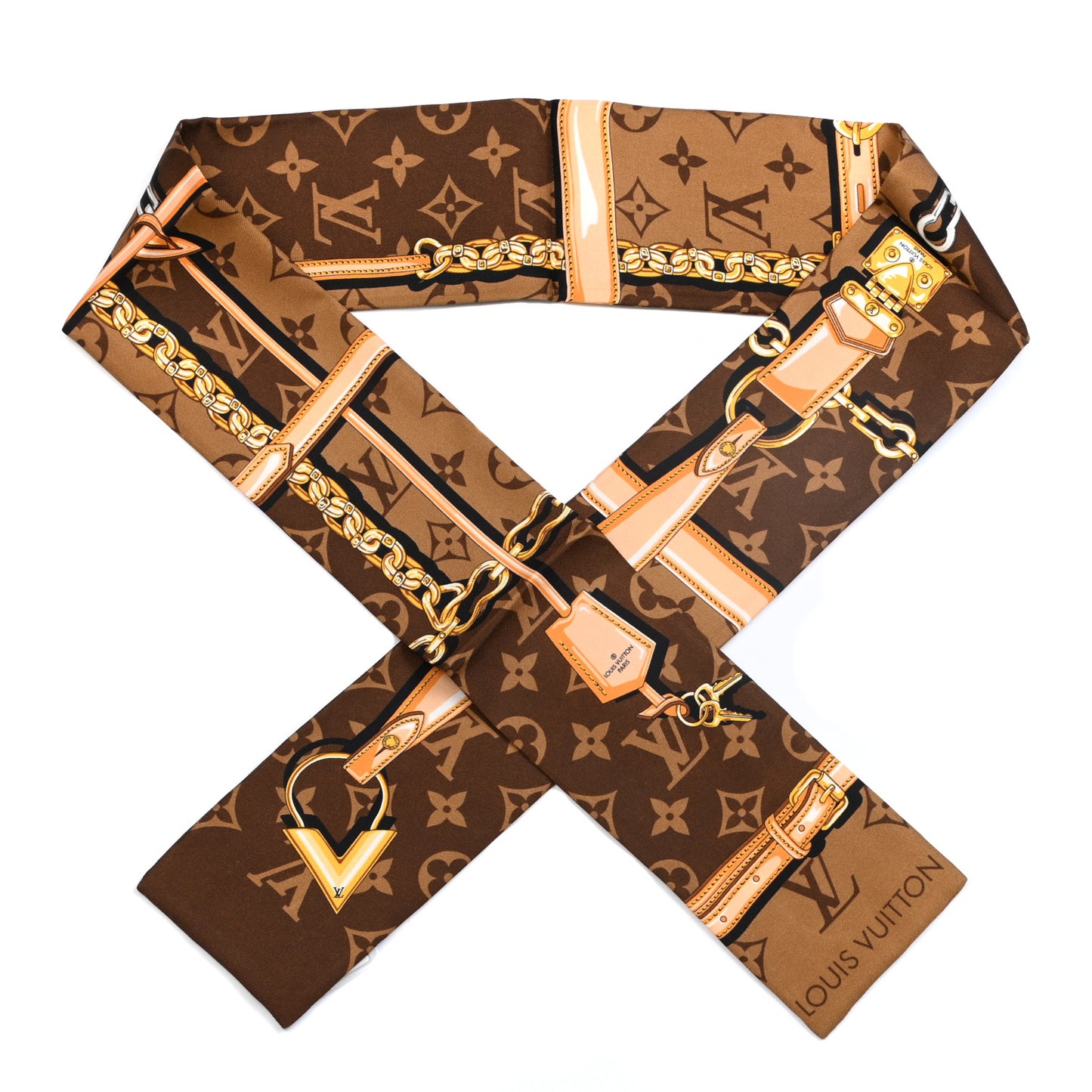 Silk Monogram Confidential Bandeau Brown