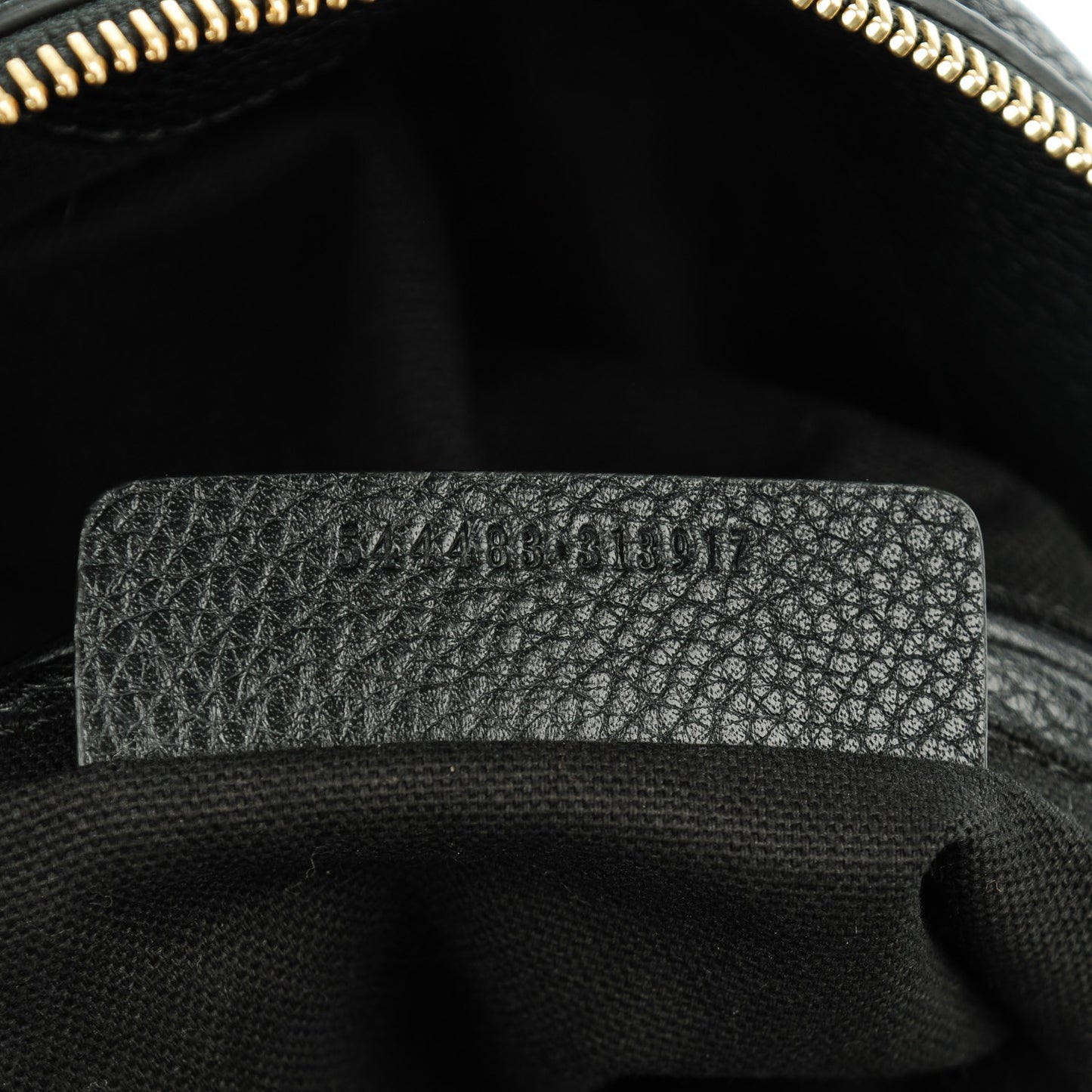 Grainy Calfskin Padlock Skull Clutch Black