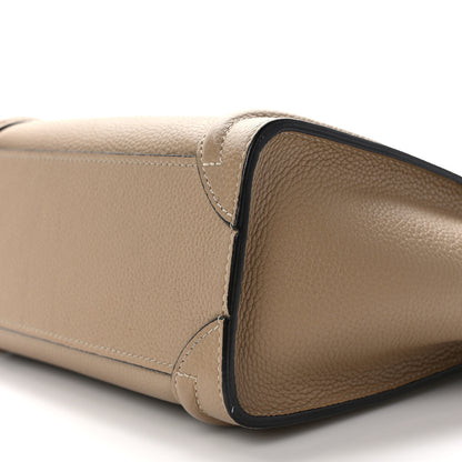 Celine Drummed Calfskin Nano Luggage Dune 10 of 13