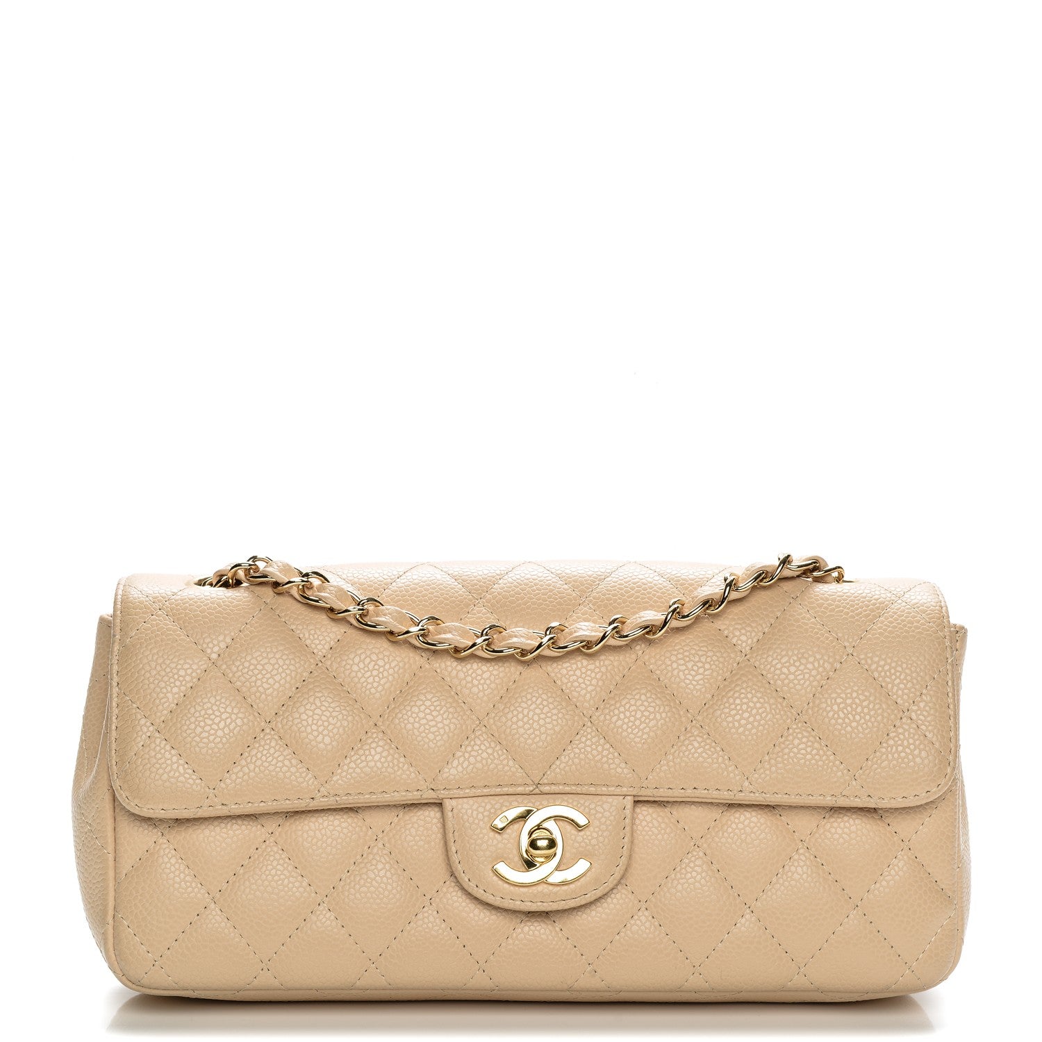 Chanel Caviar Quilted East West Flap Beige Clair 1 of 8