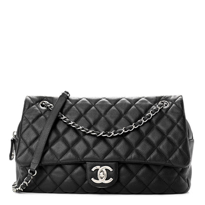 Chanel Caviar Quilted Jumbo Easy Flap Black 1 of 12