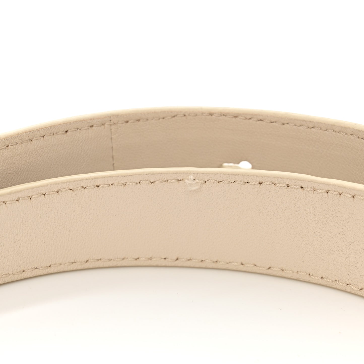 Calfskin Crocodile Embossed Box Shoulder Bag 16 White Bone