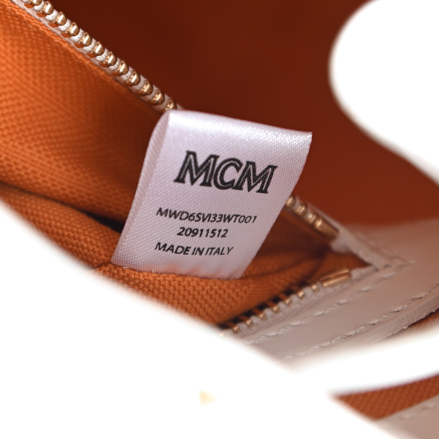 MCM Visetos Small Heritage Drawstring Bucket Bag White 9 of 12