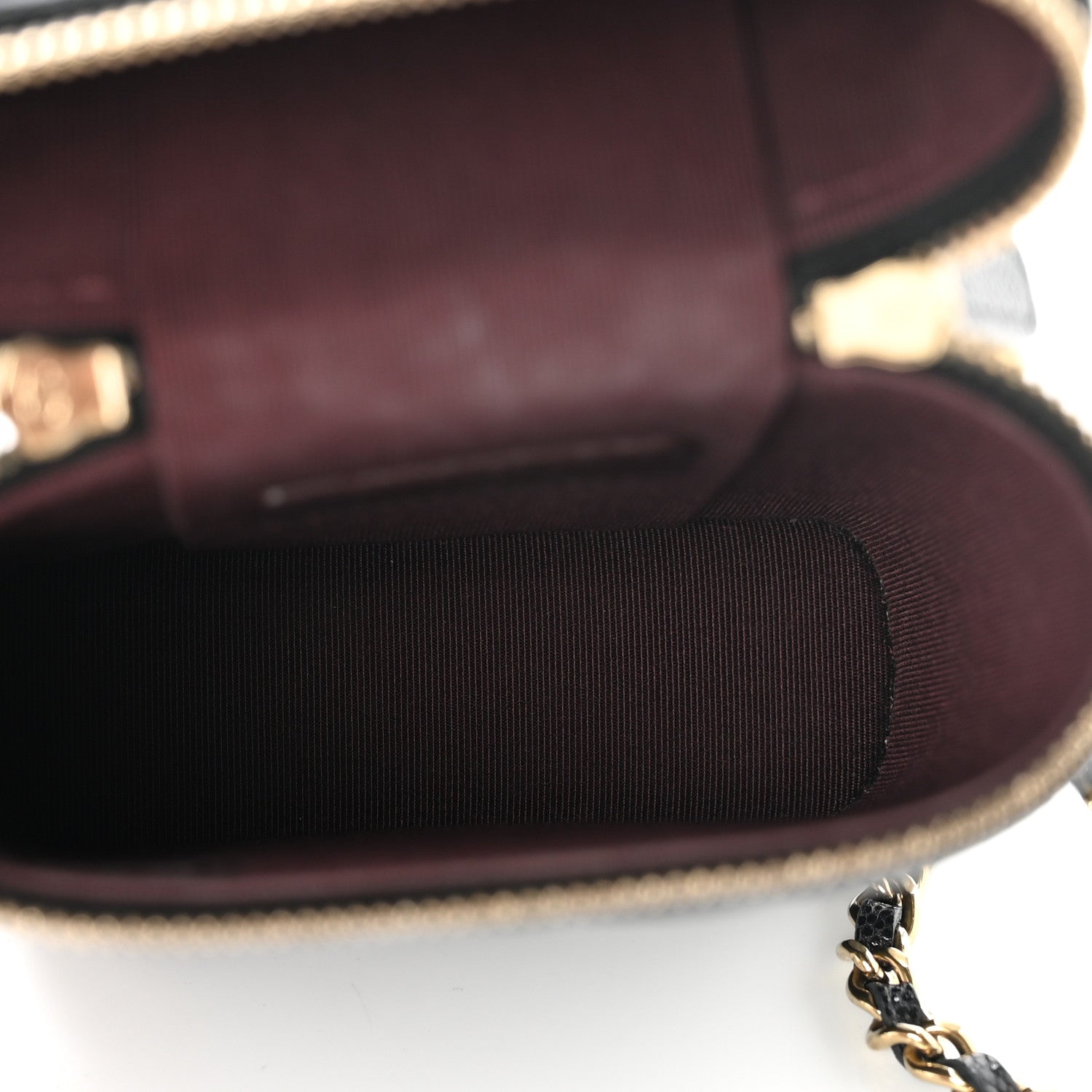 Chanel Caviar Quilted Phone Holder With Chain Black 4 of 6