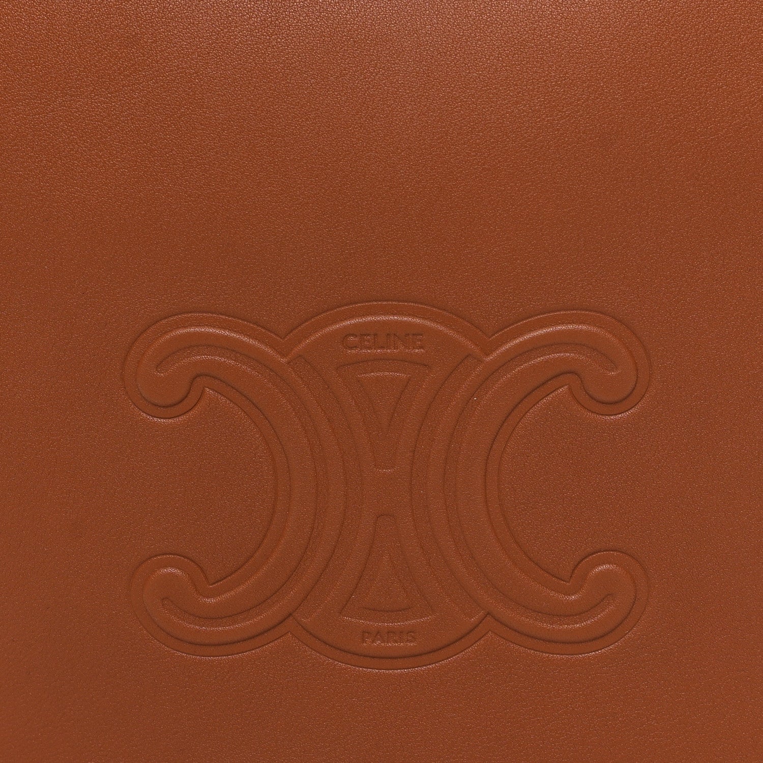 Celine Supple Calfskin Medium Triomphe Heloise Shoulder Bag Tan 9 of 11