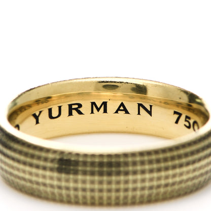 David Yurman 18K Yellow Gold 6mm Mens Sky Band Ring 60 9 5 of 6