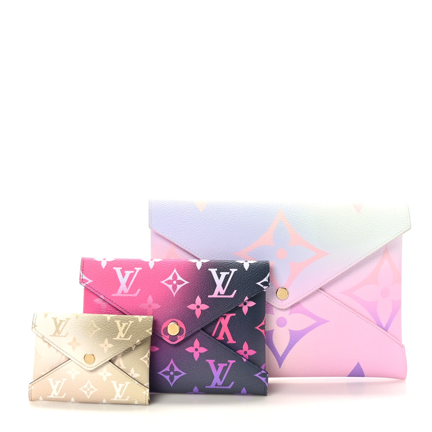 Monogram Giant Spring in the City Kirigami Pochette Set Sunrise Pastel Midnight Fuchsia Sunset Kaki