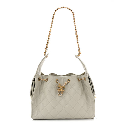 Chanel Caviar Quilted Small Chanel 25 Handbag Light Grey 1 of 10