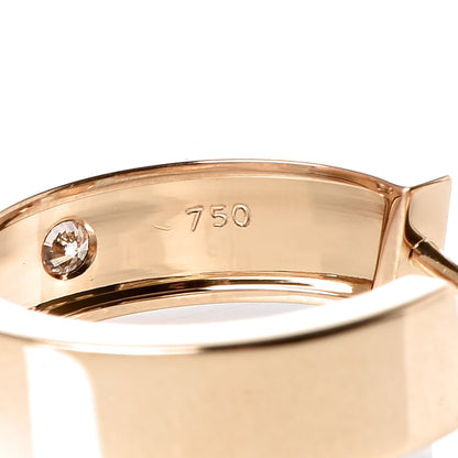 Cartier 18K Yellow Gold 2 Diamond 5.5mm LOVE Hoop Earrings 5 of 5