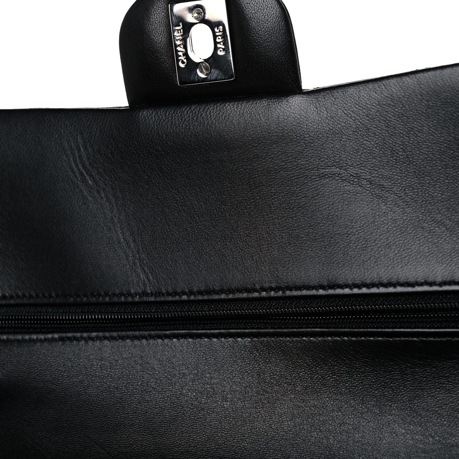Chanel Lambskin Quilted Medium Double Flap Black 10 of 16