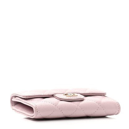 Chanel Caviar Quilted Flap Card Holder Wallet Light Pink 4 of 8