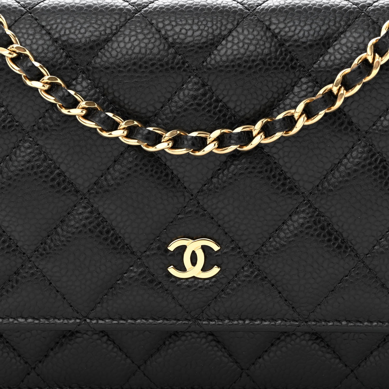Chanel Caviar Quilted Wallet on Chain WOC Black 9 of 13