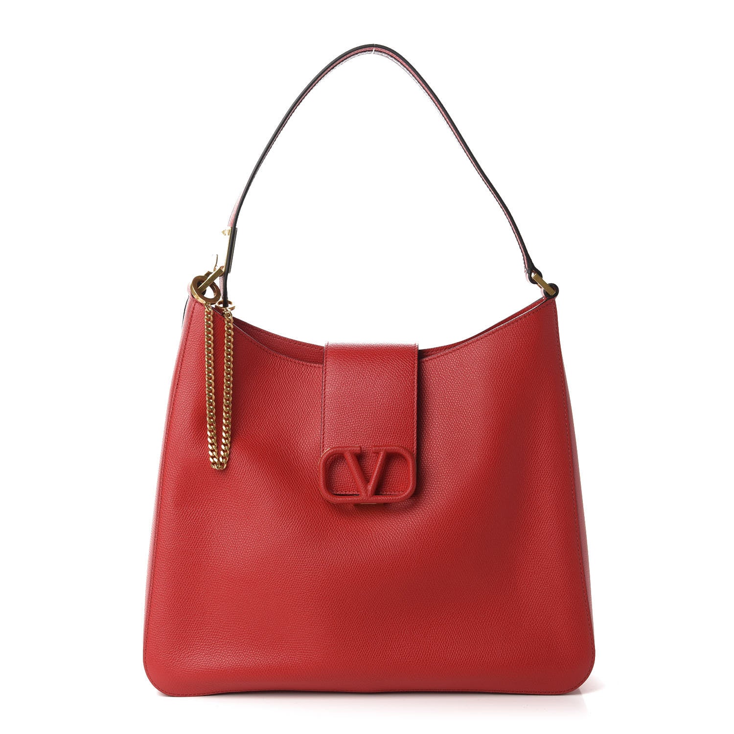 Valentino Garavani Smooth Calfskin VSling Hobo Bag Red 1 of 9