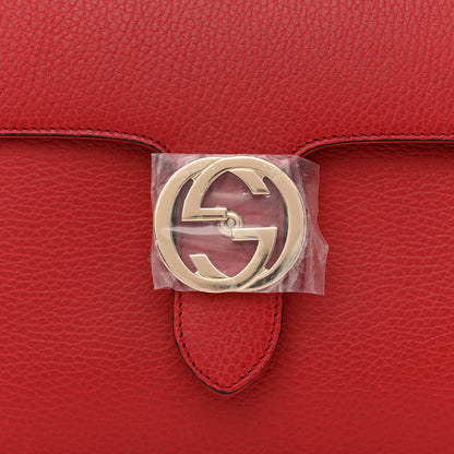 Gucci Dollar Calfskin Medium Interlocking G Top Handle Shoulder Bag Red 8 of 11