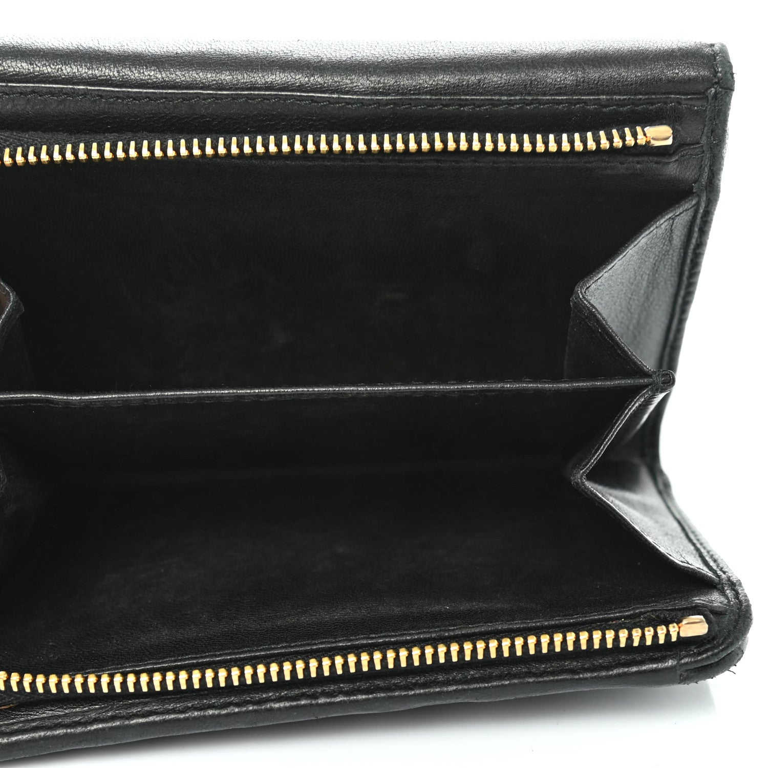 Miu Miu Nappa Matelasse Tri-Fold Flap Wallet Black 6 of 12