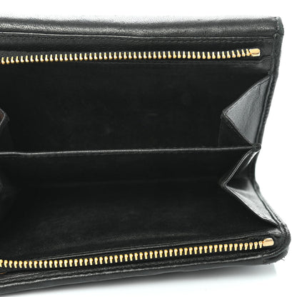 Miu Miu Nappa Matelasse Tri-Fold Flap Wallet Black 6 of 12