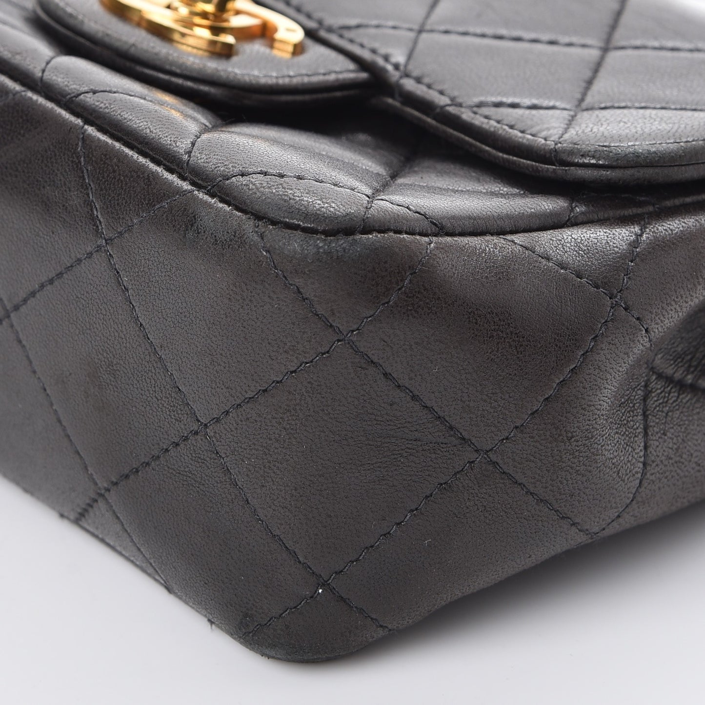 Lambskin Mini Kelly Flap Bag Black