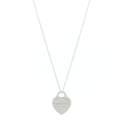 Tiffany Sterling Silver Small Return to Tiffany Heart Pendant Necklace 1 of 5