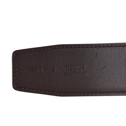 Hermes Epsom Chamonix 42mm Constance 2 Belt 85 Rouge Casaque Chocolate 3 of 7