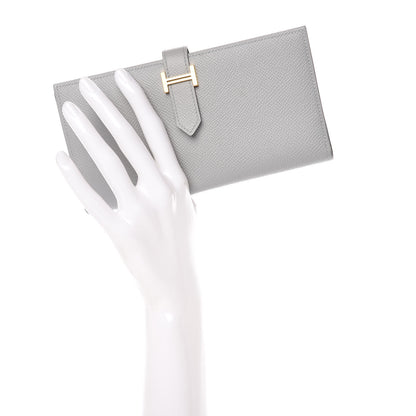Hermes Epsom Bearn Gusset Wallet Gris Mouette 2 of 8