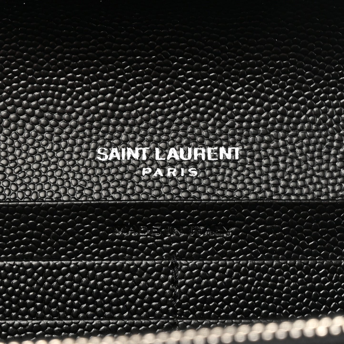 Grain De Poudre Matelasse Chevron Monogram Flap Wallet Black
