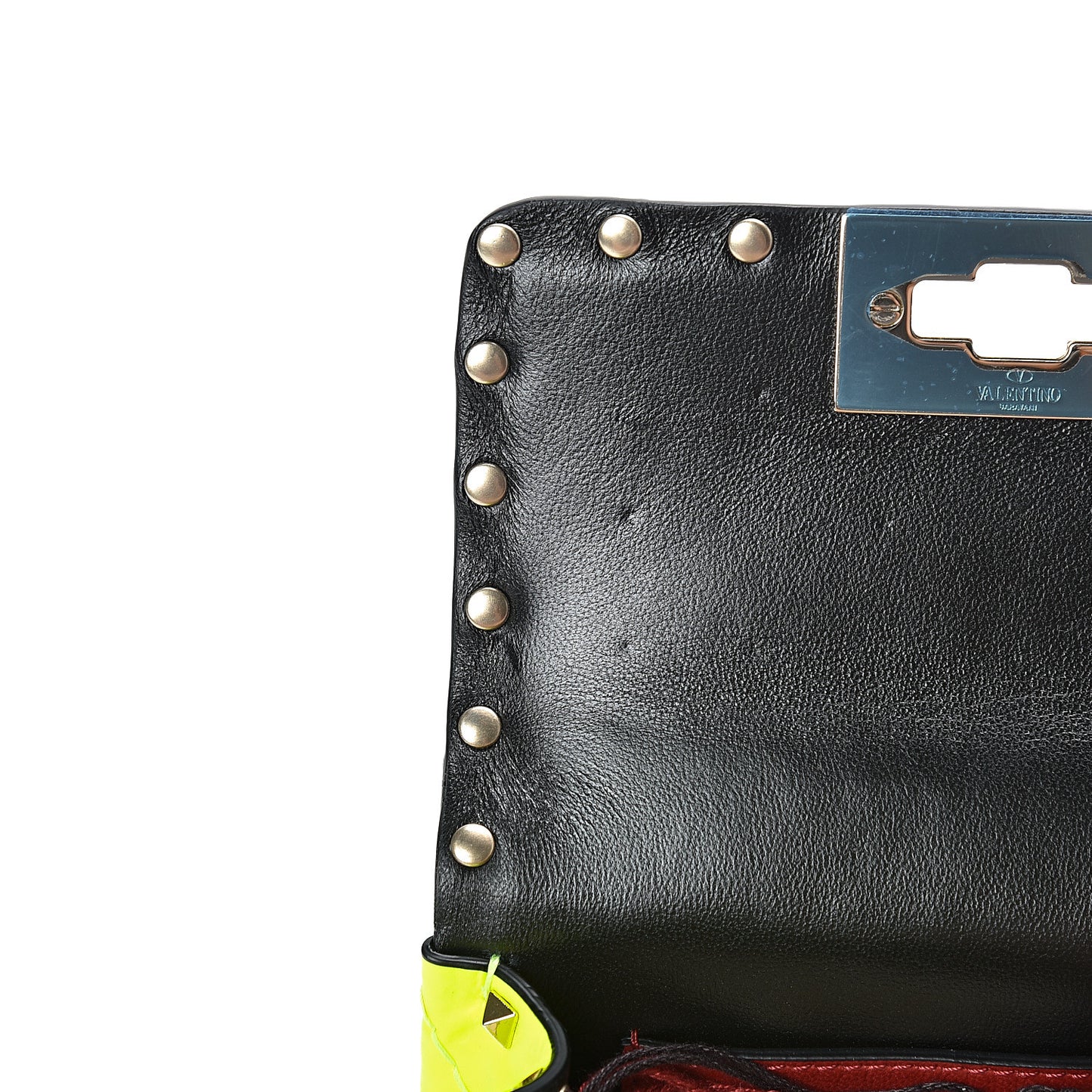 Calfskin Micro Rockstud Spike Shoulder Bag Lime