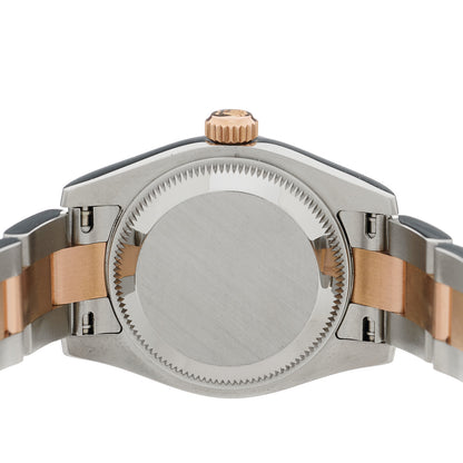 Rolex Stainless Steel 18K Everose Gold Diamond 26mm Oyster Perpetual Datejust Watch Pink 179171 4 of 5