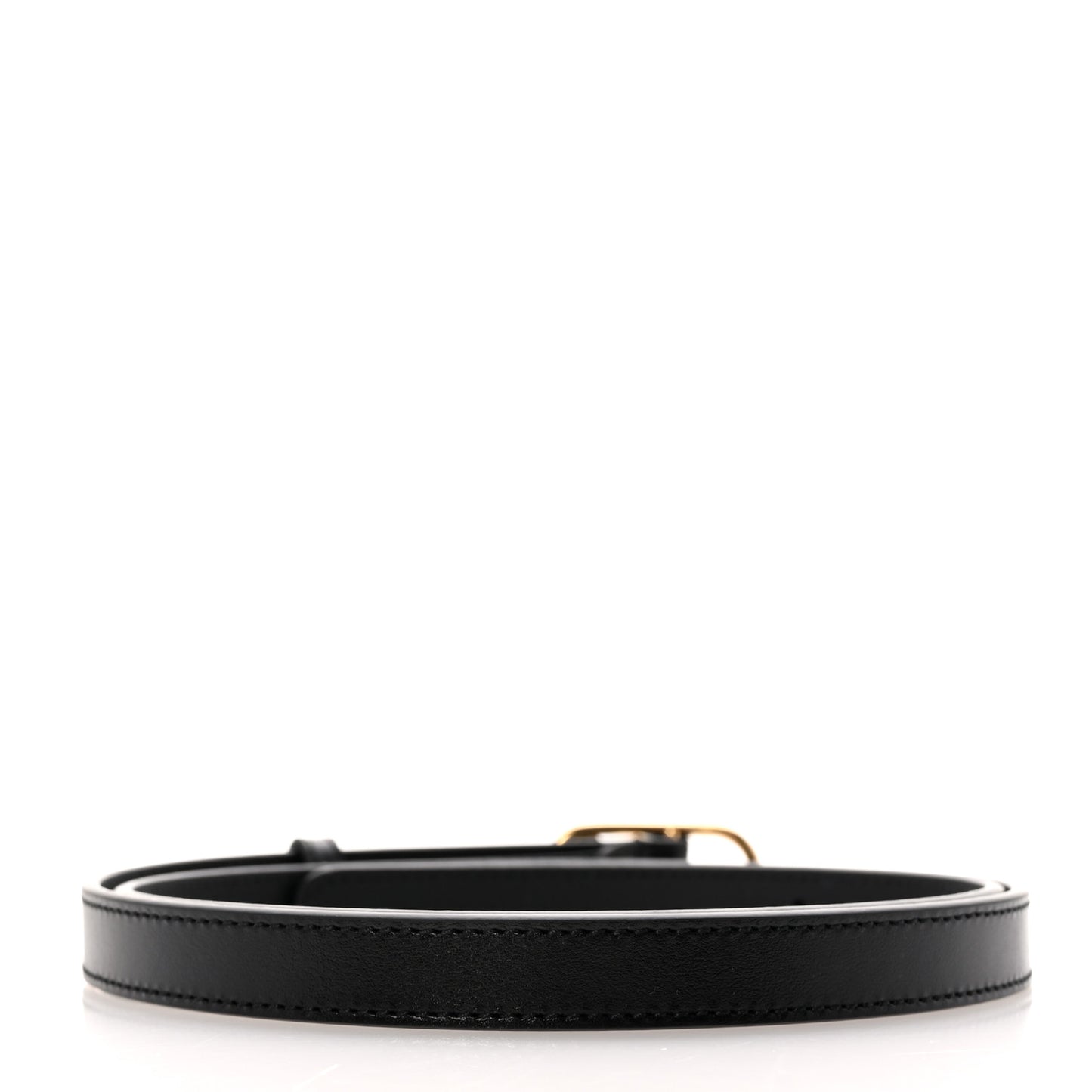 Calfskin GG Interlocking Thin Belt 85 34 Black