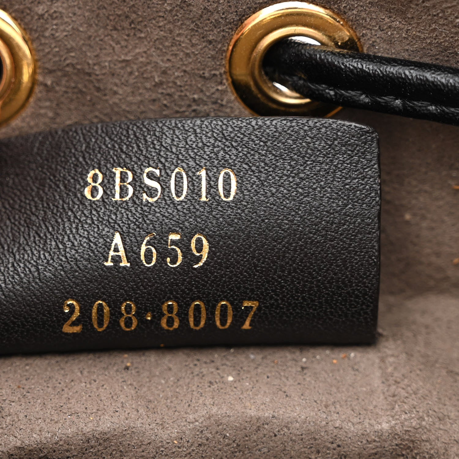 Fendi Vitello Liberty F is Fendi Bi-Color FF 1974 Embossed Mini Mon Tresor Bucket Bag Maya Black 7 of 11