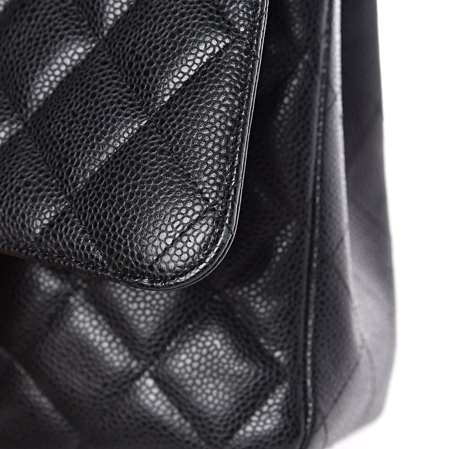 Caviar Quilted Maxi Double Flap Black