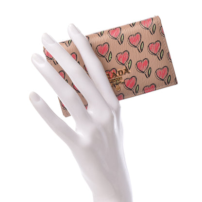 Prada Vitello Move Love Print Card Holder Cipria 2 of 8