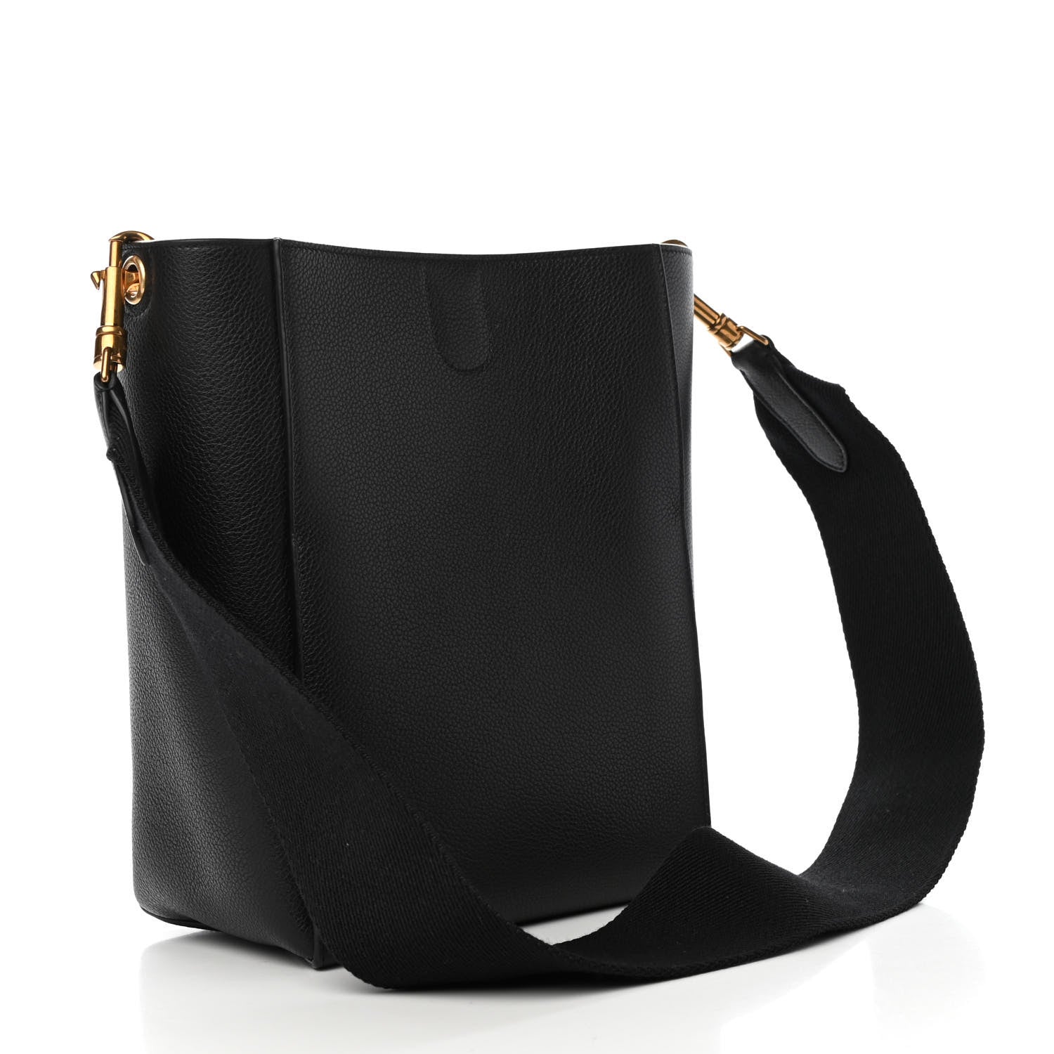 Celine Soft Grained Calfskin Small Sangle Bucket Bag Black 3 of 8