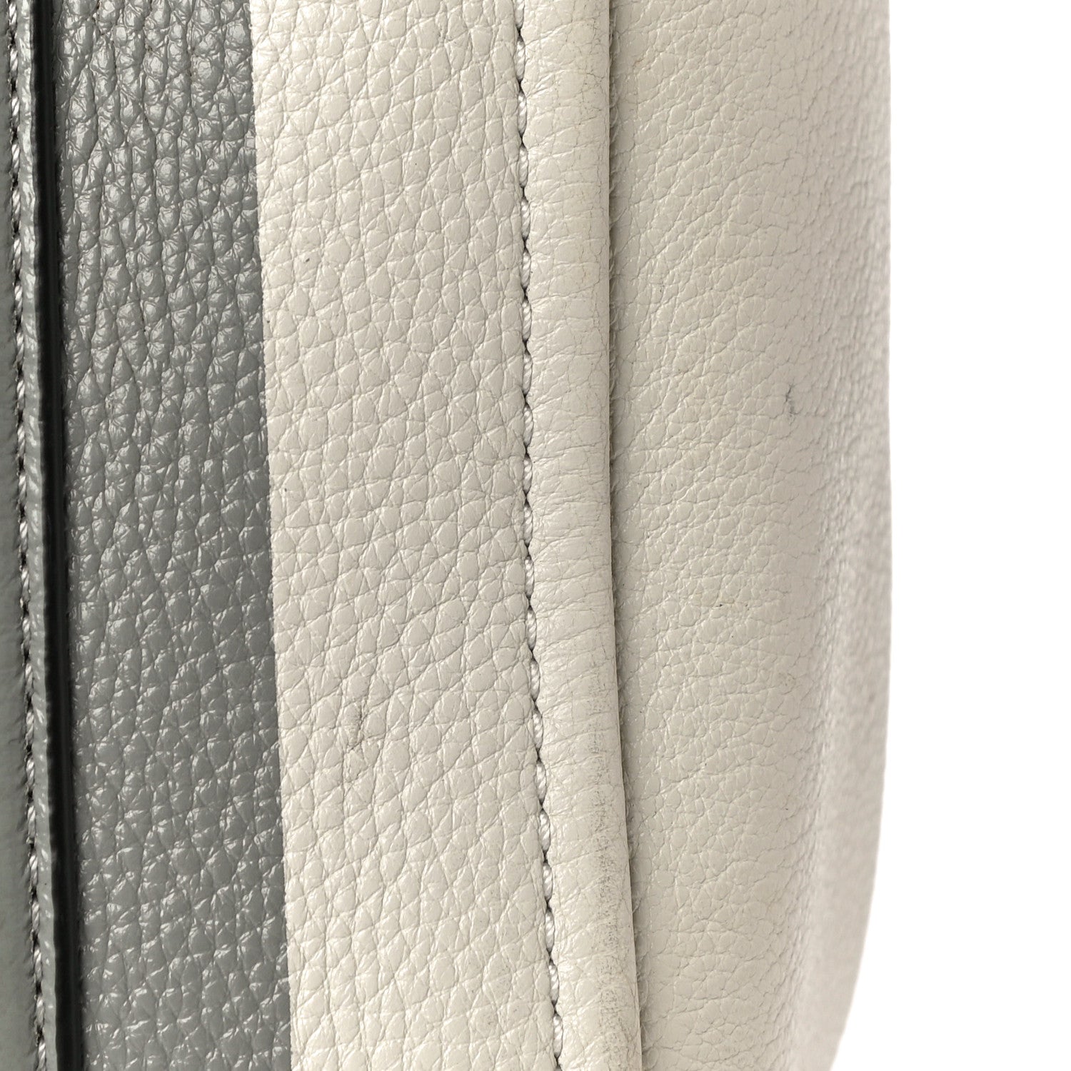 Marc Jacobs Grained Calfskin The Tag Tote Grey White 15 of 17