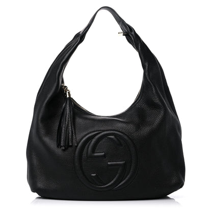Gucci Pebbled Calfskin Soho Hobo Black 1 of 9