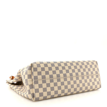 Louis Vuitton Damier Azur Graceful MM Rose Ballerine 4 of 14