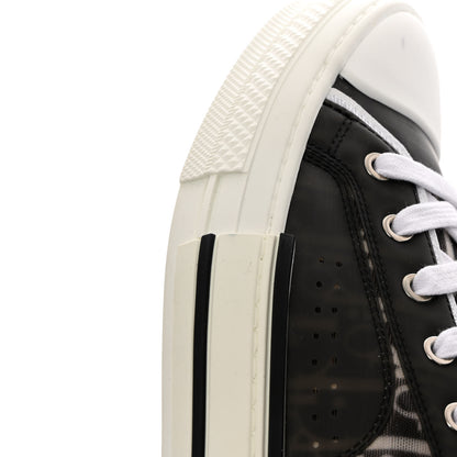 Christian Dior Technical Canvas Mesh Oblique Printed Mens B23 Low Top Sneaker 42 Black Beige 10 of 11