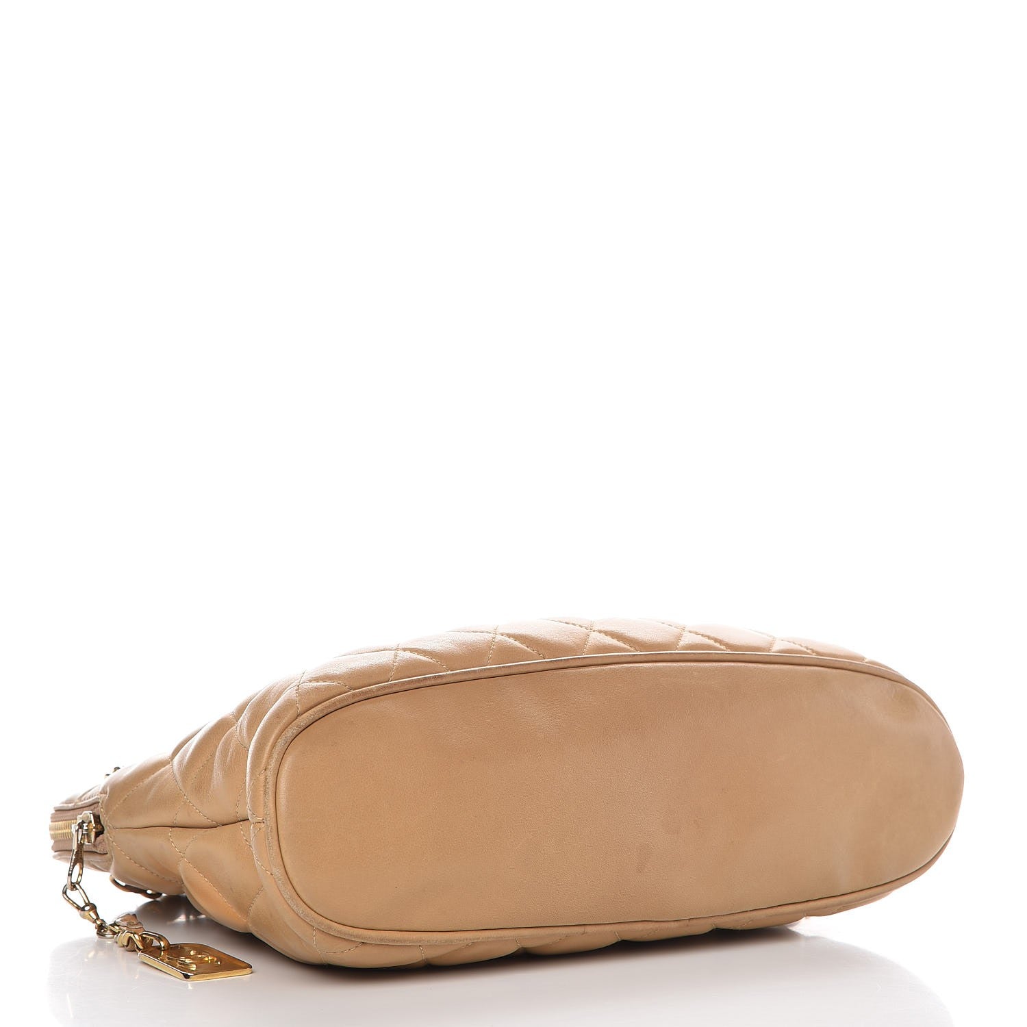 Chanel Lambskin Quilted Shoulder Bag Beige 4 of 21