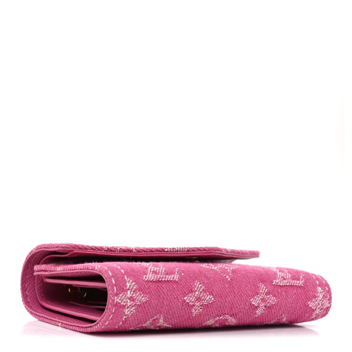 Louis Vuitton Denim Monogram Jacquard Victorine Wallet Fuchsia 4 of 8